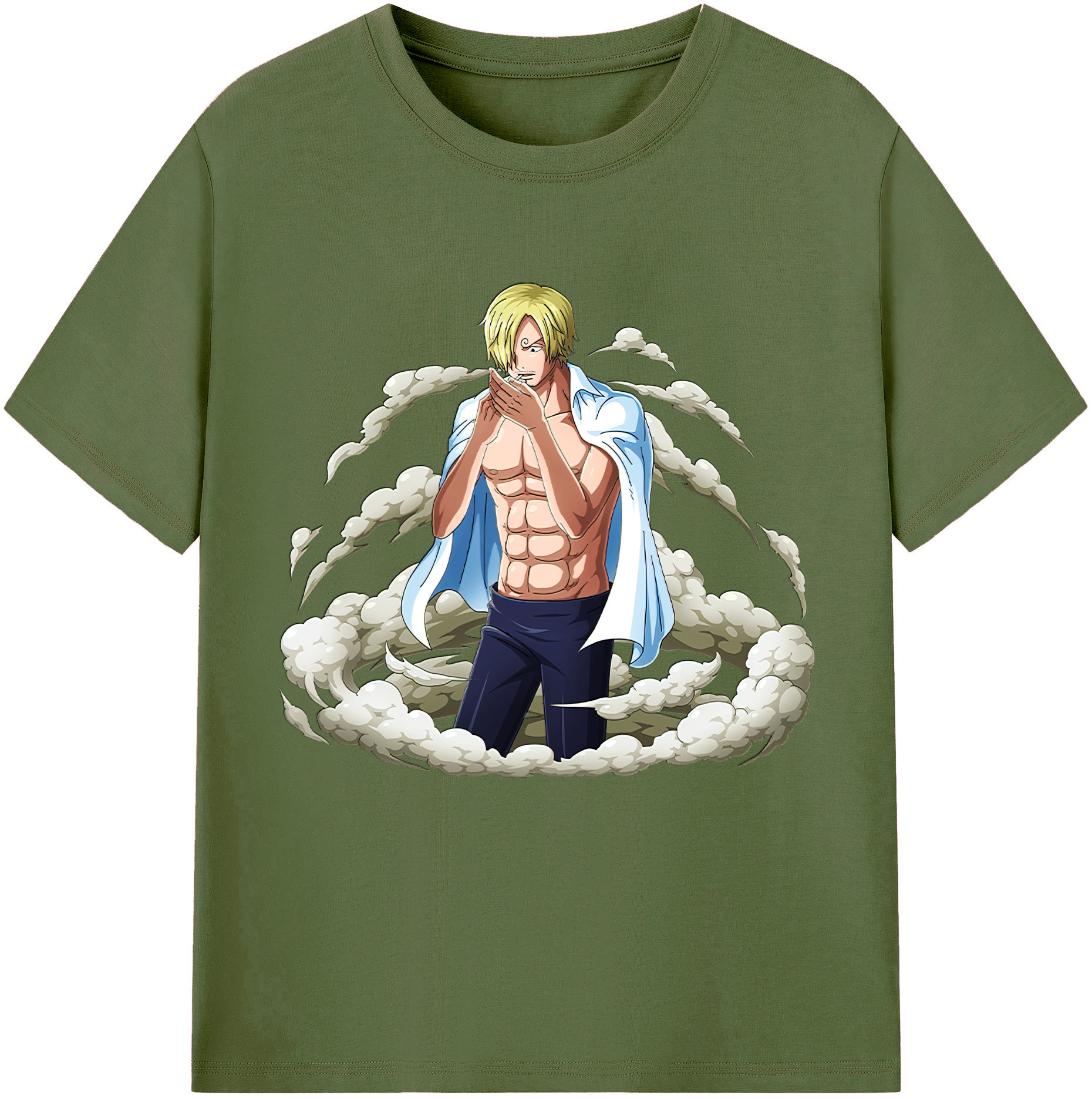 ワンピース サンジ ONE PIECE Sanji 綿100％半袖Tシャツ（フロントプリント）